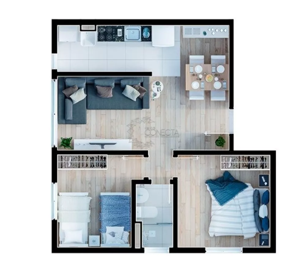 Apartamento, 2 quartos, 48 m² - Foto 4