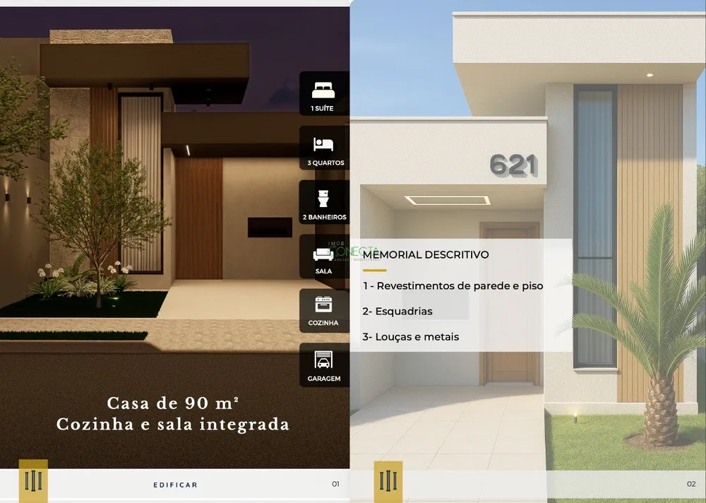 Casa, 3 quartos, 91 m² - Foto 2