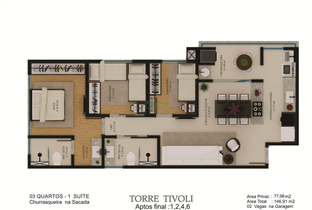 Apartamento, 2 quartos, 78 m² - Foto 16