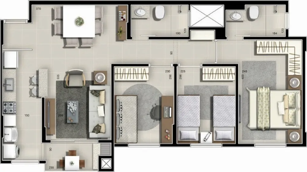 Apartamento, 3 quartos, 67 m² - Foto 6