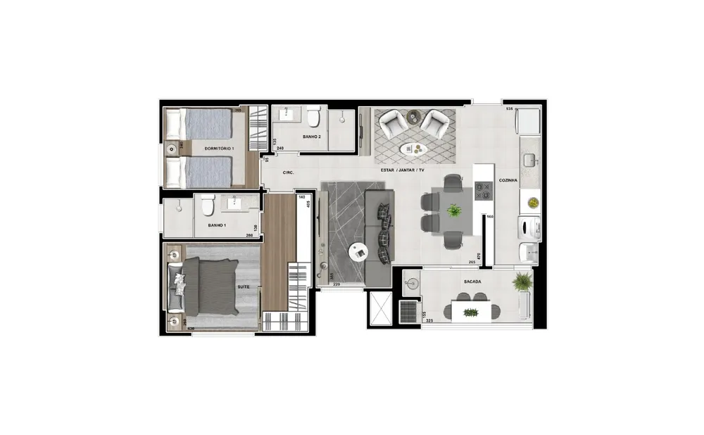 Apartamento, 1 quarto, 45 m² - Foto 11