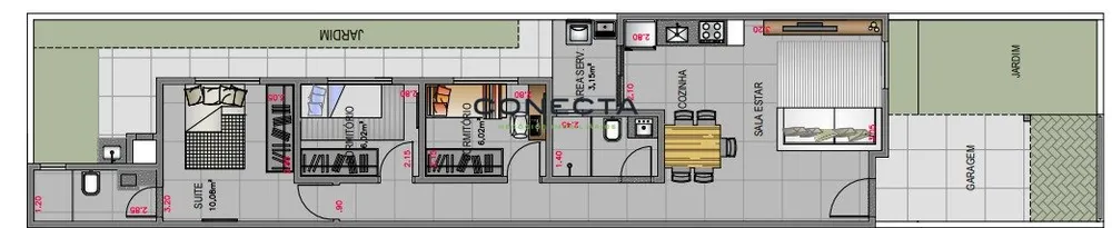 Casa, 3 quartos, 87 m² - Foto 2