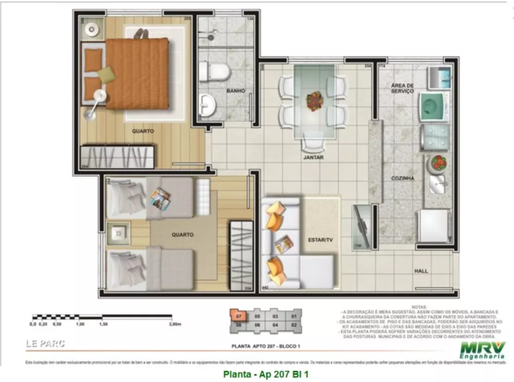 Apartamento, 2 quartos, 45 m² - Foto 4