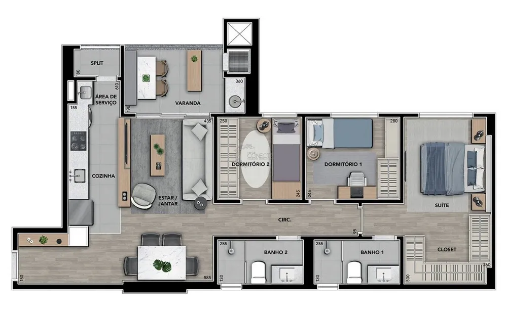 Apartamento, 2 quartos, 62 m² - Foto 9