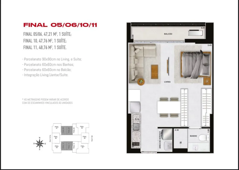 Apartamento, 1 quarto, 48 m² - Foto 4