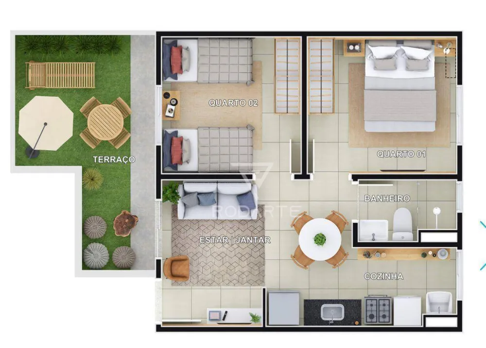 Apartamento, 2 quartos, 40 m² - Foto 7