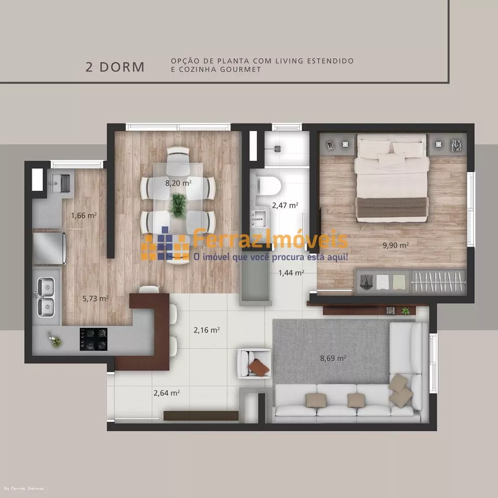 Apartamento, 2 quartos, 51 m² - Foto 8