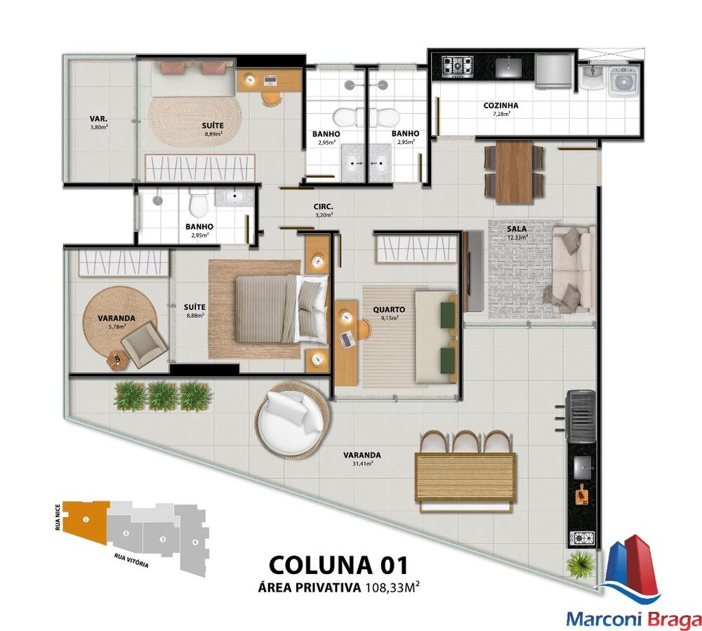 Apartamento, 2 quartos, 79 m² - Foto 9