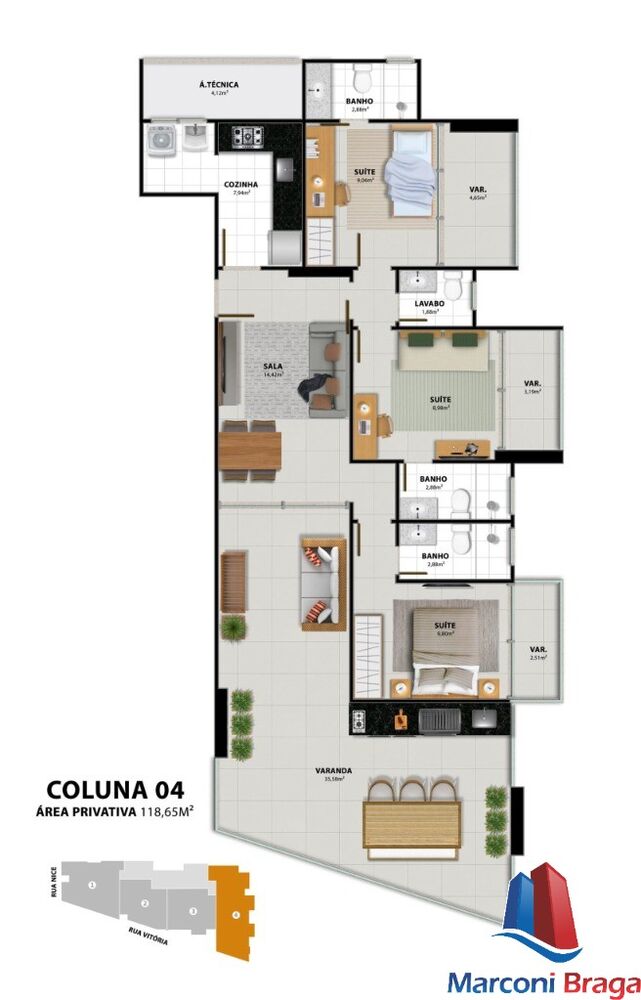 Apartamento, 2 quartos, 79 m² - Foto 1