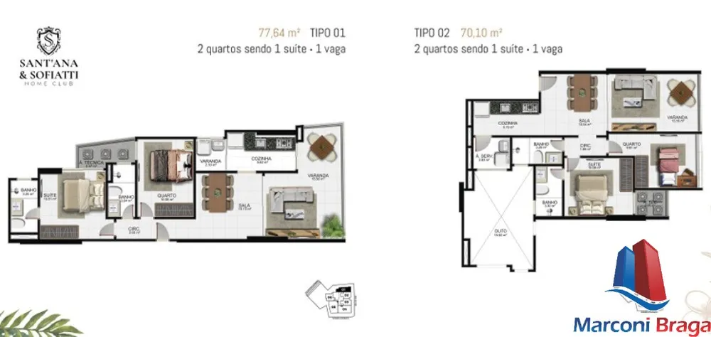 Apartamento, 2 quartos, 69 m² - Foto 3