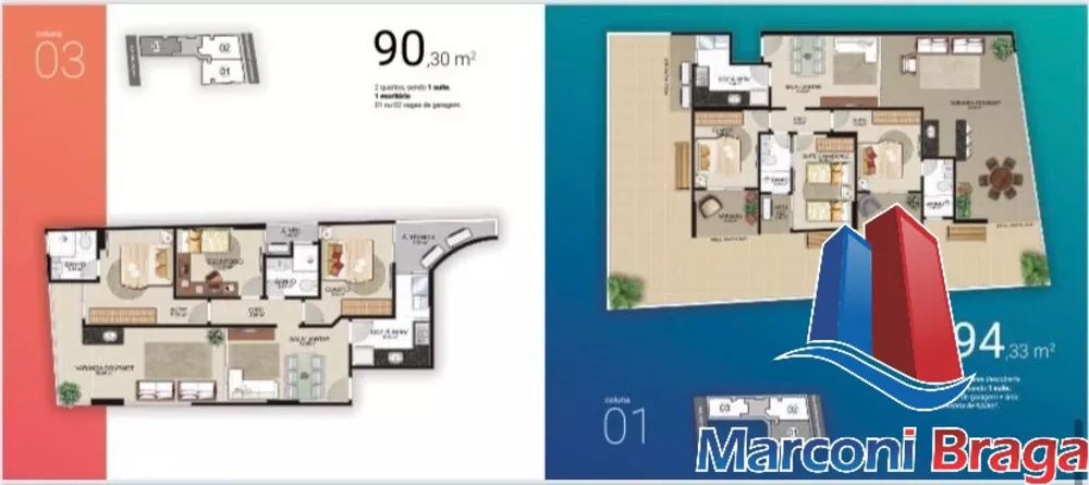 Apartamento à venda com 2 quartos, 79m² - Foto 2