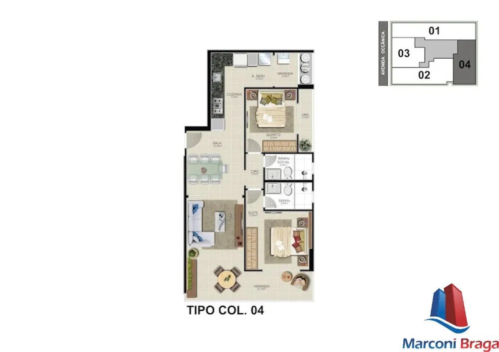 Apartamento, 3 quartos, 106 m² - Foto 3
