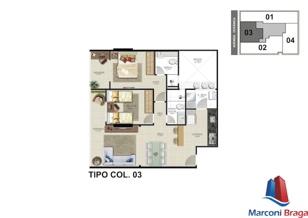 Apartamento, 3 quartos, 106 m² - Foto 4