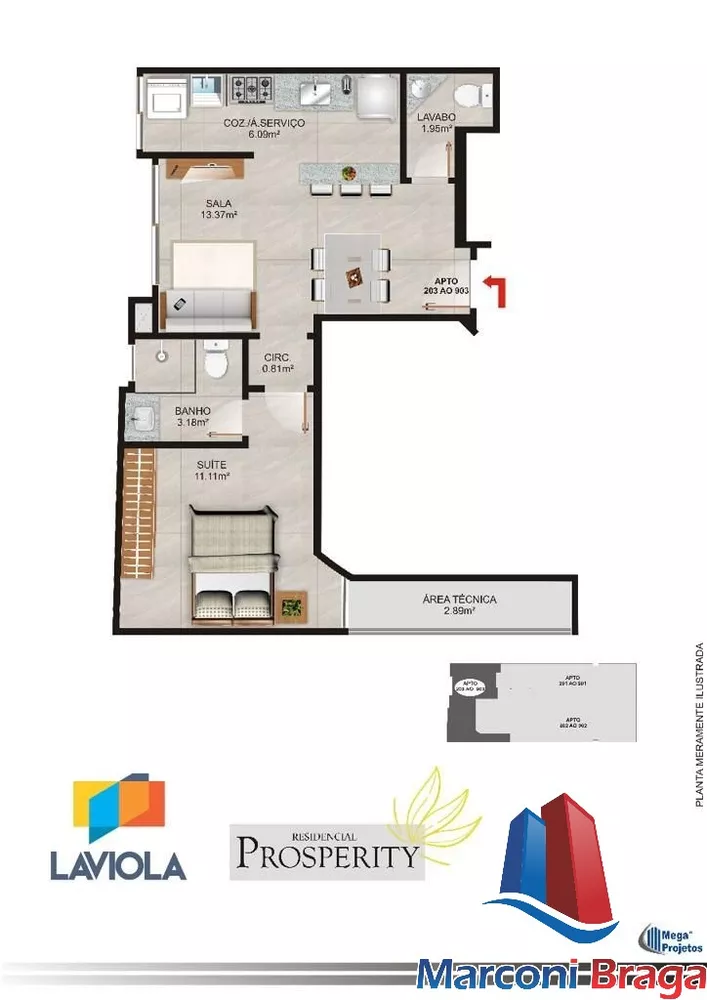 Apartamento à venda com 2 quartos, 65m² - Foto 4