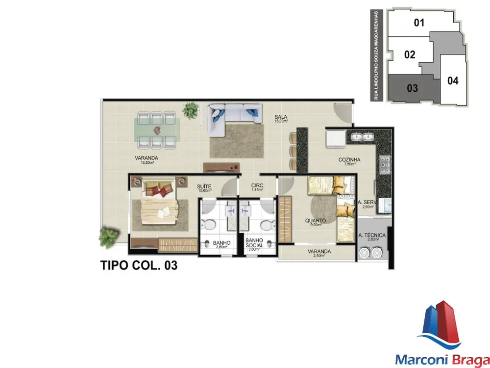 Apartamento, 2 quartos, 80 m² - Foto 4