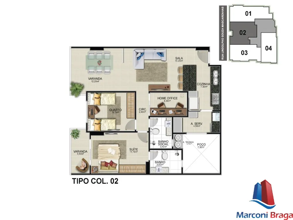 Apartamento, 2 quartos, 80 m² - Foto 3