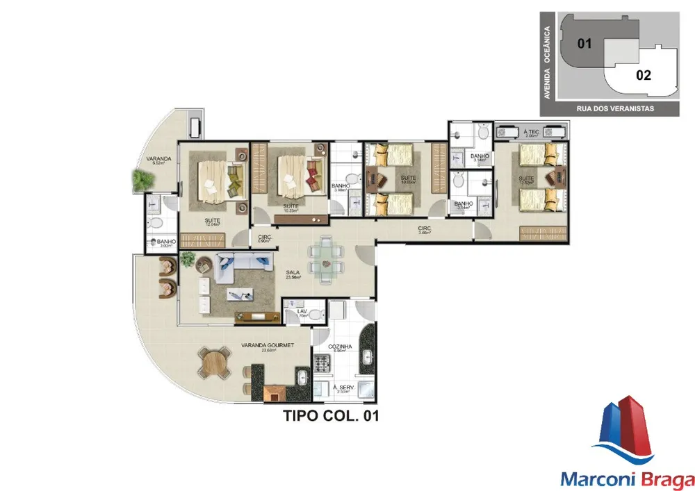 Apartamento, 4 quartos, 137 m² - Foto 9