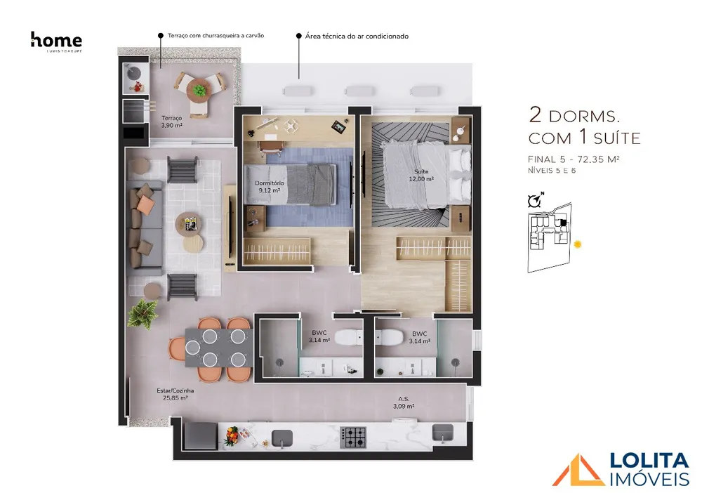 Apartamento, 2 quartos, 71 m² - Foto 8