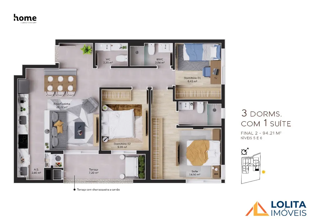 Apartamento, 2 quartos, 71 m² - Foto 9