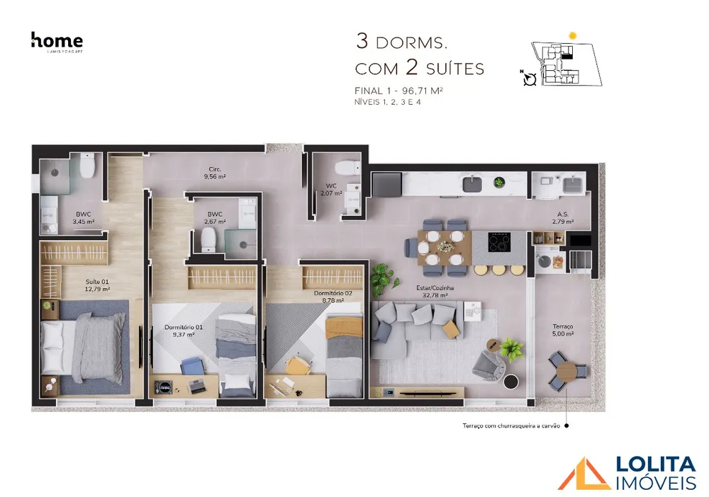 Apartamento, 2 quartos, 71 m² - Foto 6
