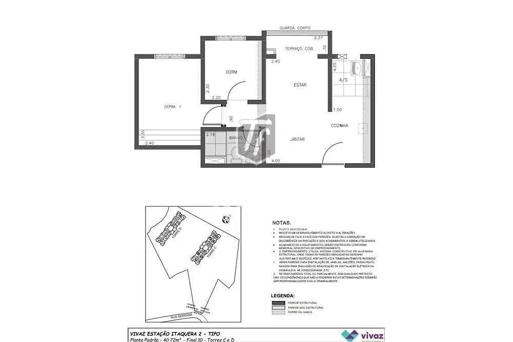 Apartamento, 1 quarto, 40 m² - Foto 3