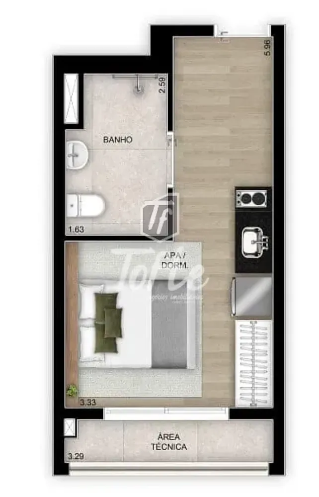 Apartamento, 1 quarto, 46 m² - Foto 4