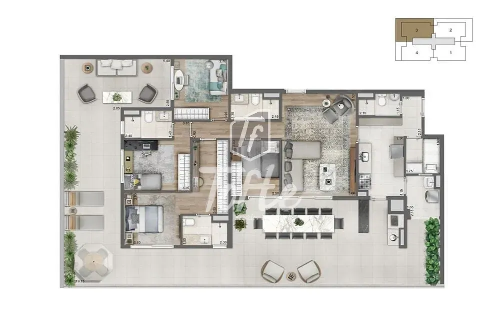 Apartamento, 3 quartos, 238 m² - Foto 4