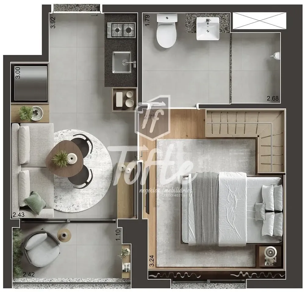 Apartamento, 1 quarto, 25 m² - Foto 3