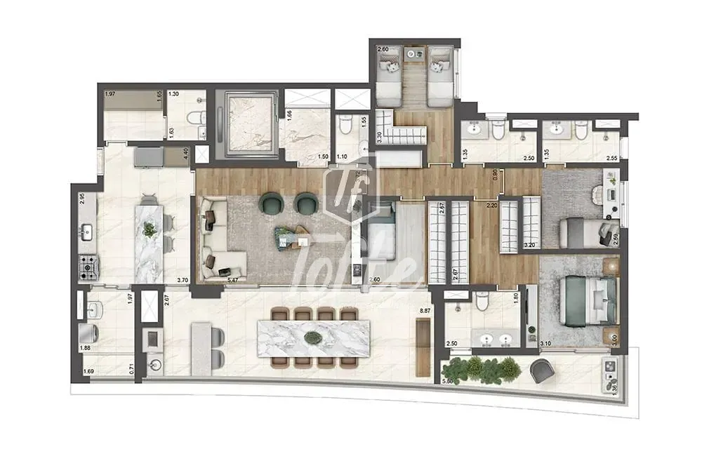Apartamento, 4 quartos, 166 m² - Foto 3