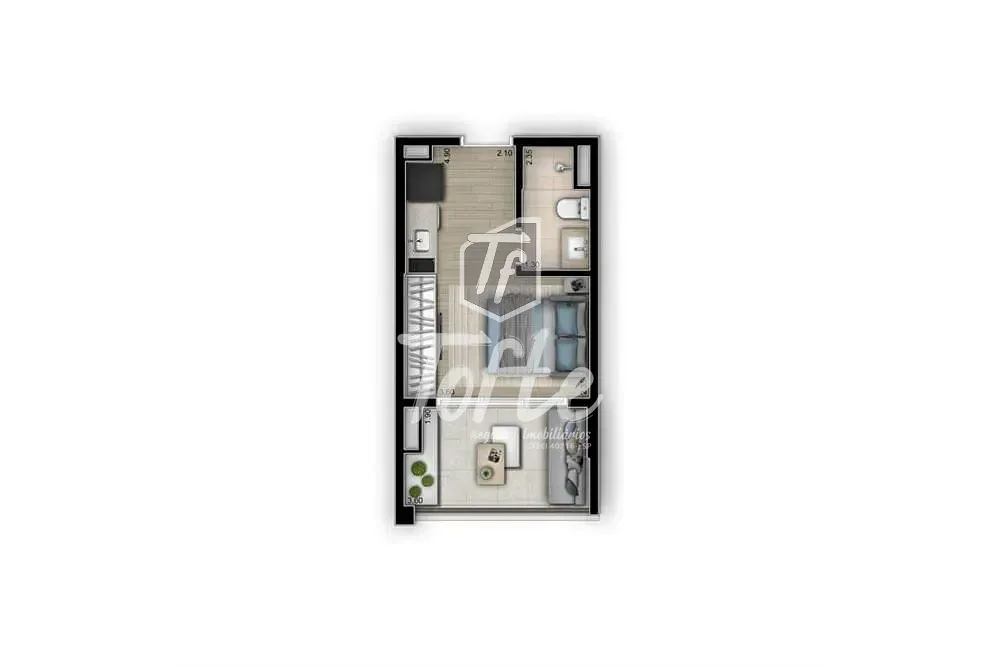 Apartamento, 1 quarto, 27 m² - Foto 3
