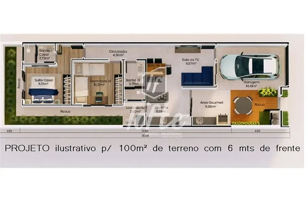 Casa, 1 quarto, 60 m² - Foto 2