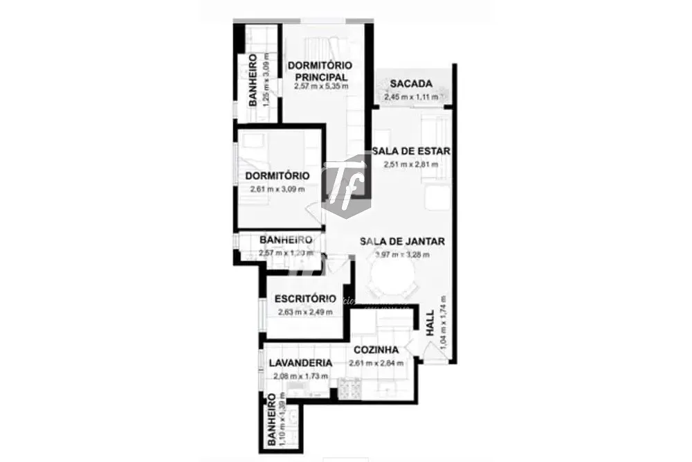 Apartamento, 2 quartos, 76 m² - Foto 3