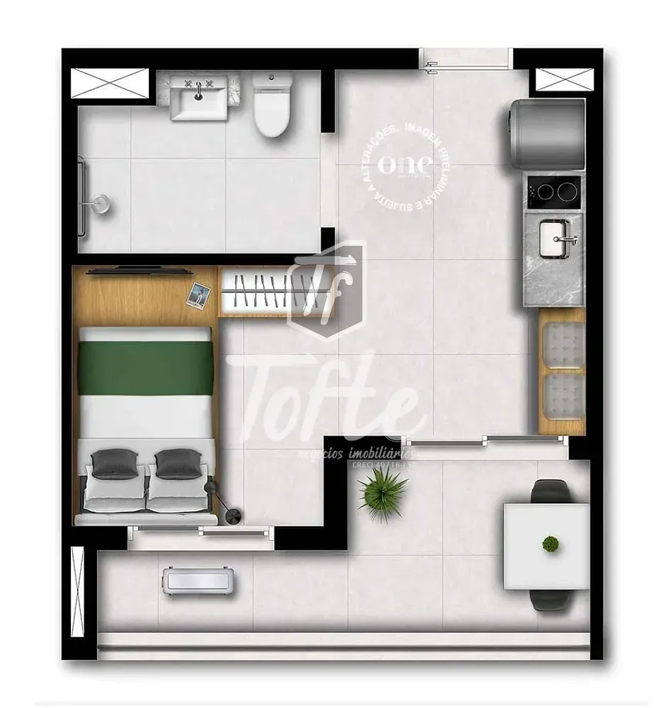 Apartamento, 1 quarto, 47 m² - Foto 2