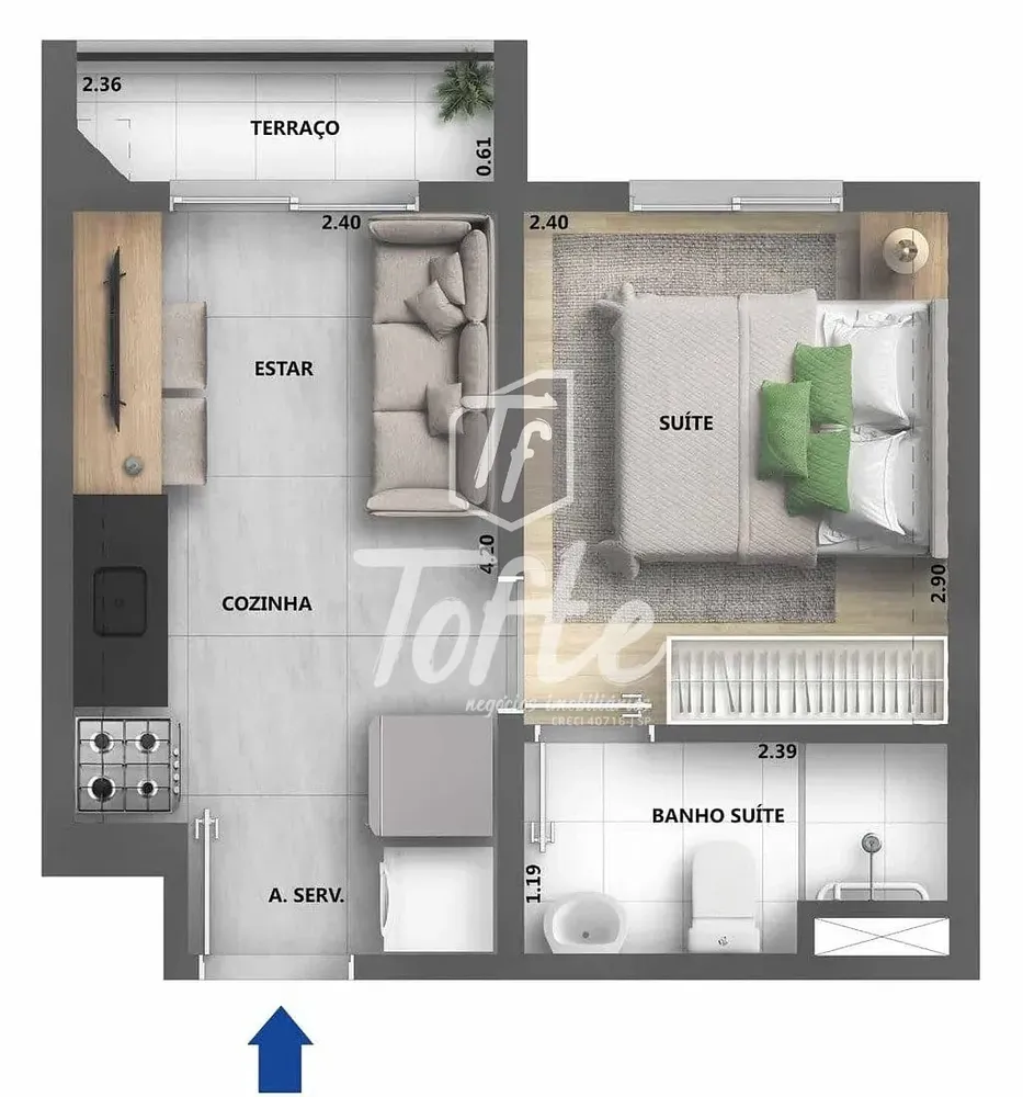 Apartamento, 1 quarto, 25 m² - Foto 4