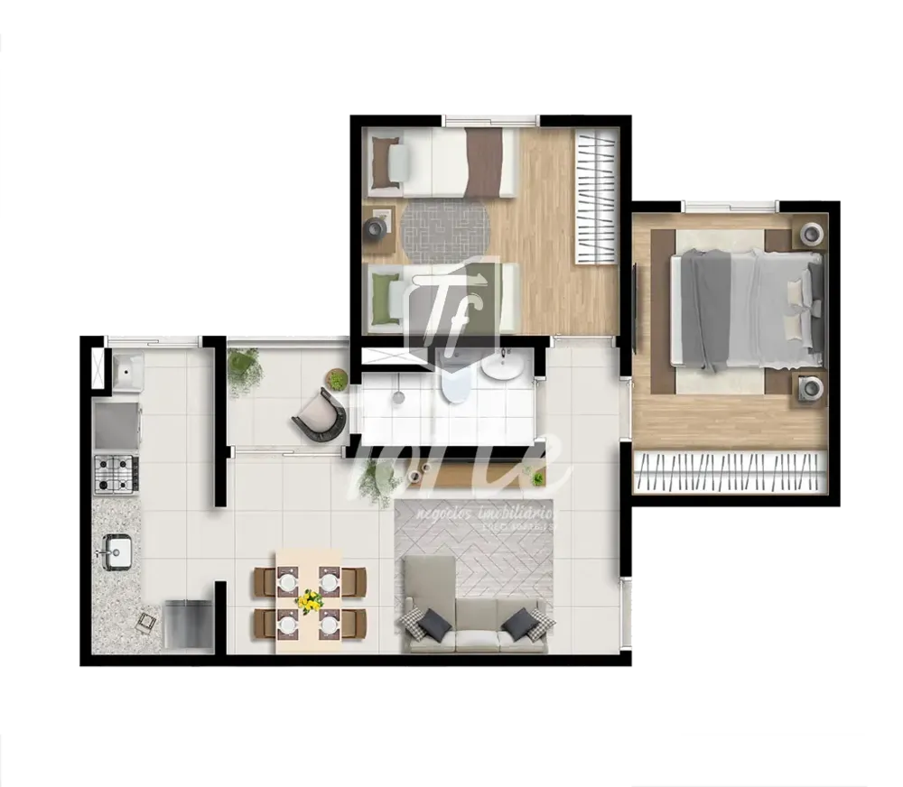 Apartamento, 2 quartos, 45 m² - Foto 3