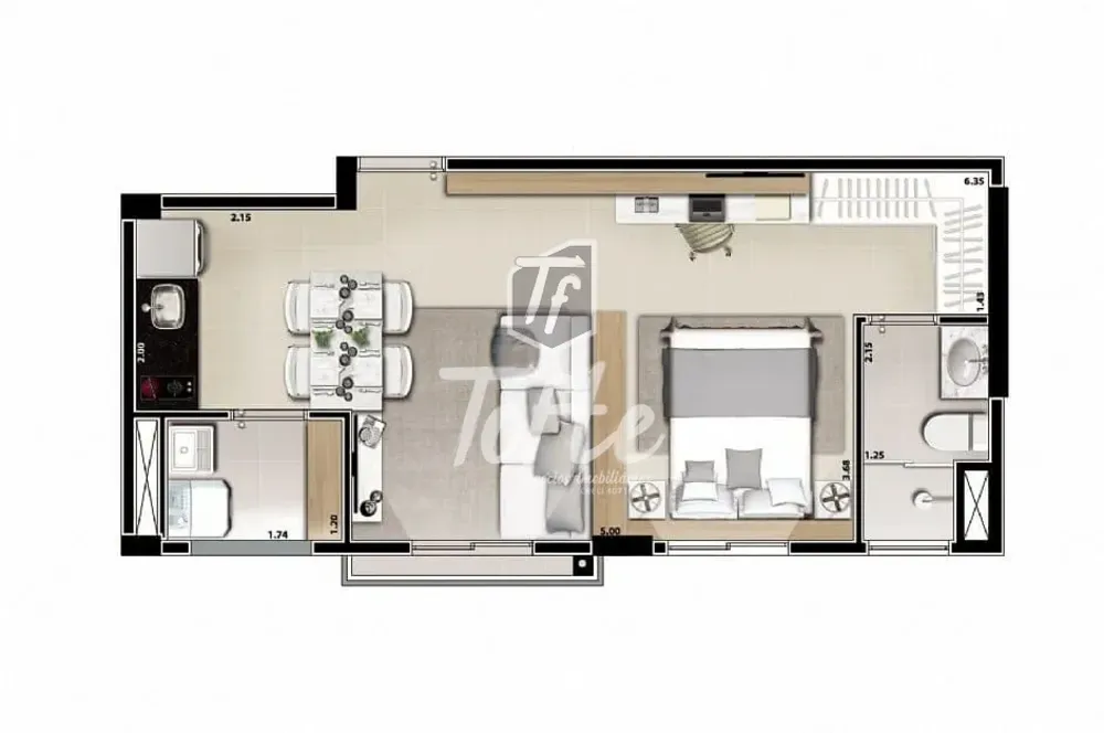 Cobertura, 1 quarto, 74 m² - Foto 8