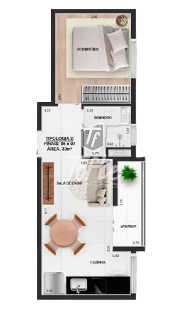 Apartamento, 1 quarto, 30 m² - Foto 8