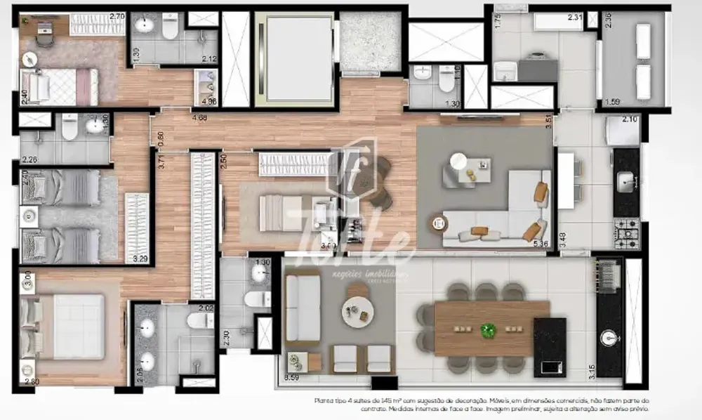 Apartamento, 4 quartos, 146 m² - Foto 4