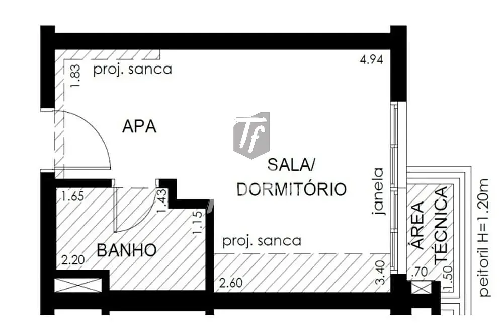 Apartamento, 1 quarto, 21 m² - Foto 4