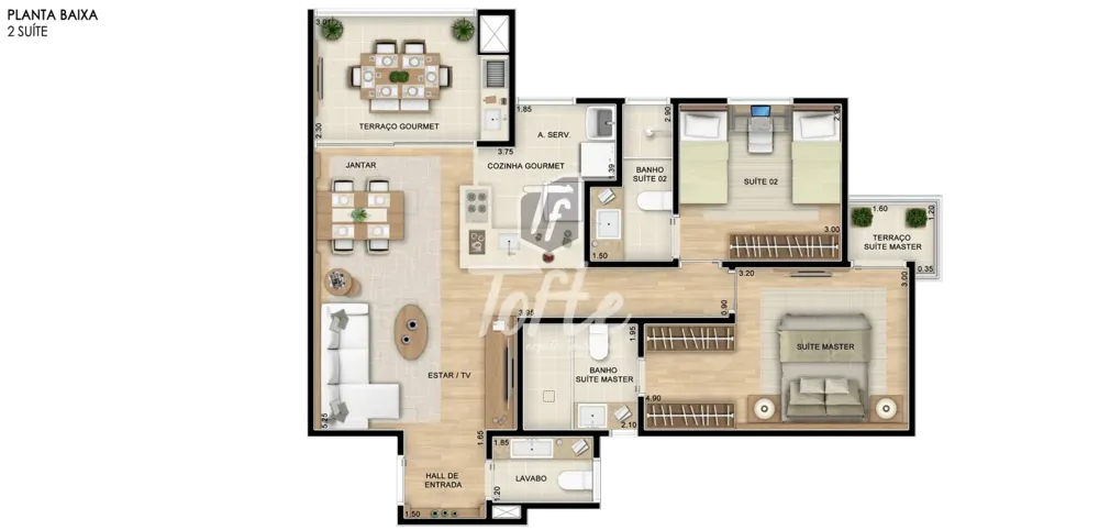 Apartamento, 2 quartos, 82 m² - Foto 3