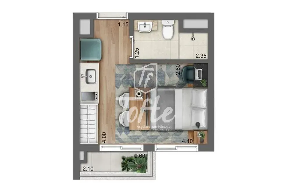 Apartamento, 1 quarto, 32 m² - Foto 4