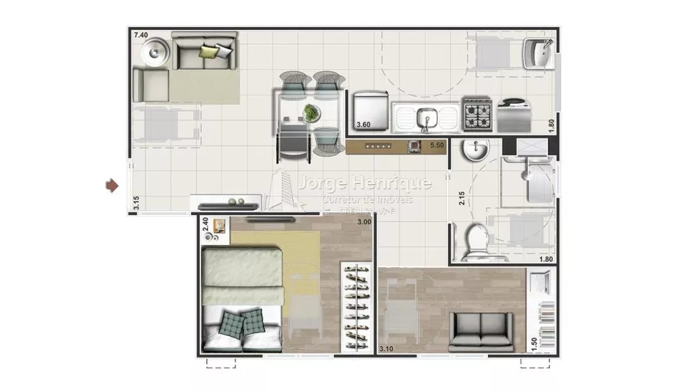 Apartamento, 2 quartos, 45 m² - Foto 14