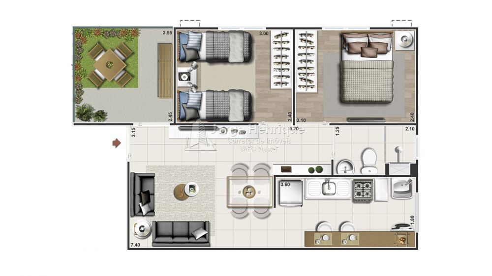 Apartamento, 2 quartos, 45 m² - Foto 10