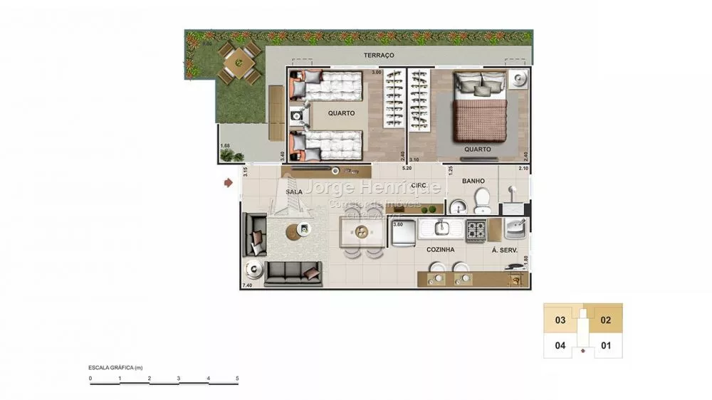 Apartamento, 2 quartos, 45 m² - Foto 8