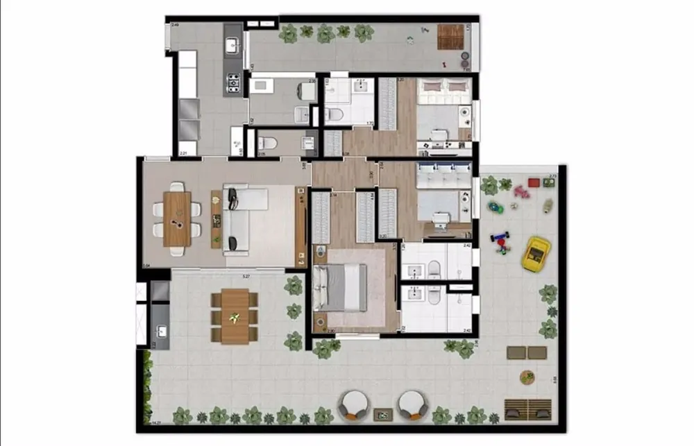 Apartamento, 2 quartos, 173 m² - Foto 1