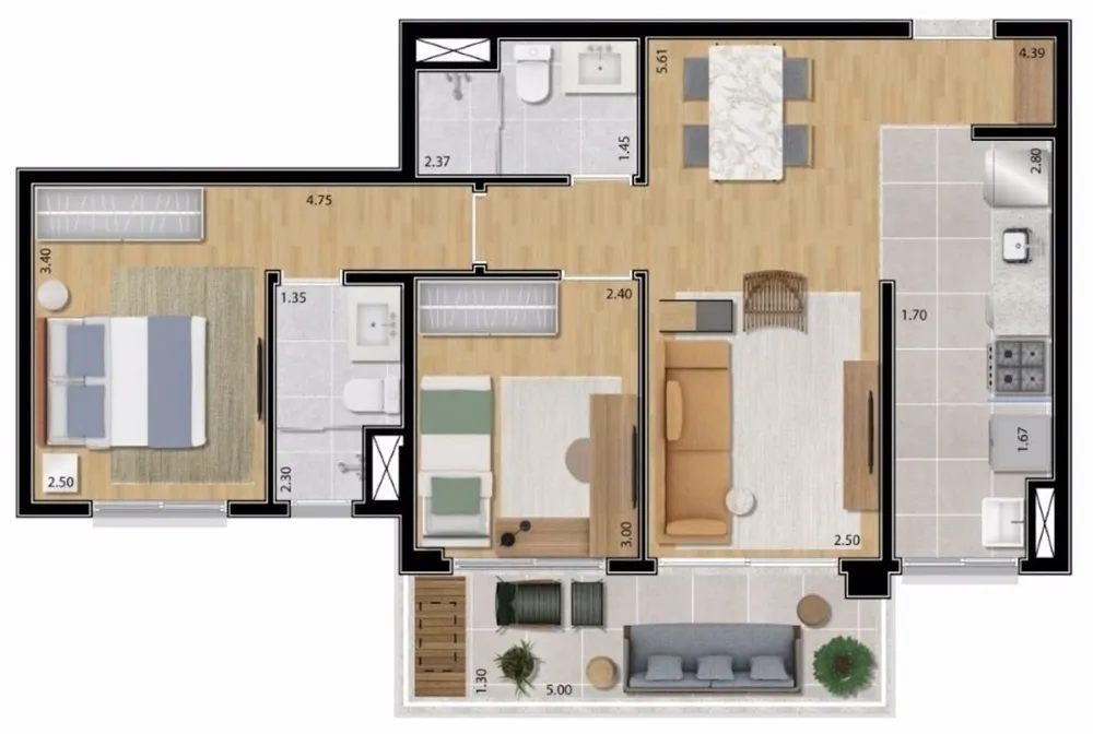 Apartamento, 3 quartos, 89 m² - Foto 10
