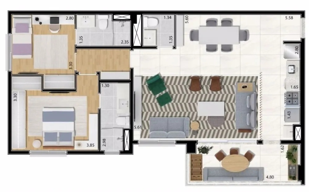 Apartamento, 3 quartos, 89 m² - Foto 12