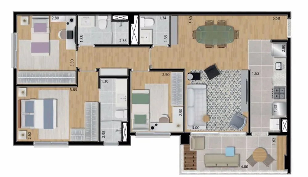 Apartamento, 3 quartos, 89 m² - Foto 11