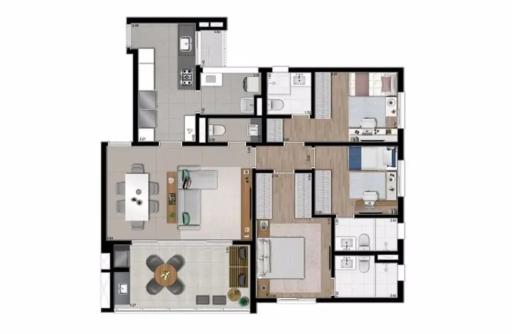 Apartamento, 3 quartos, 130 m² - Foto 11