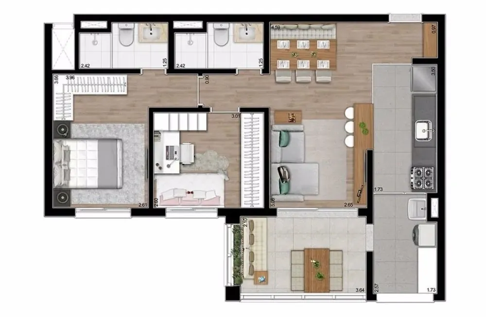 Apartamento, 3 quartos, 130 m² - Foto 10